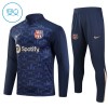 Barcelona Training Sweatshirts Quarter-zip 2024-25 Marine Für Kinder